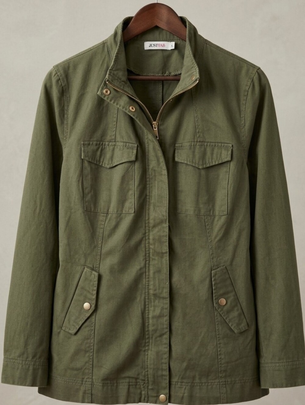 JustFab Olive Green Utility Jacket
